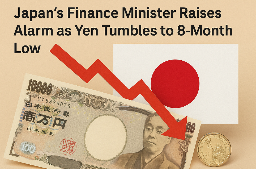Japan's Finance Minister Raises Alarm as Yen Tumbles to 8-Month Low